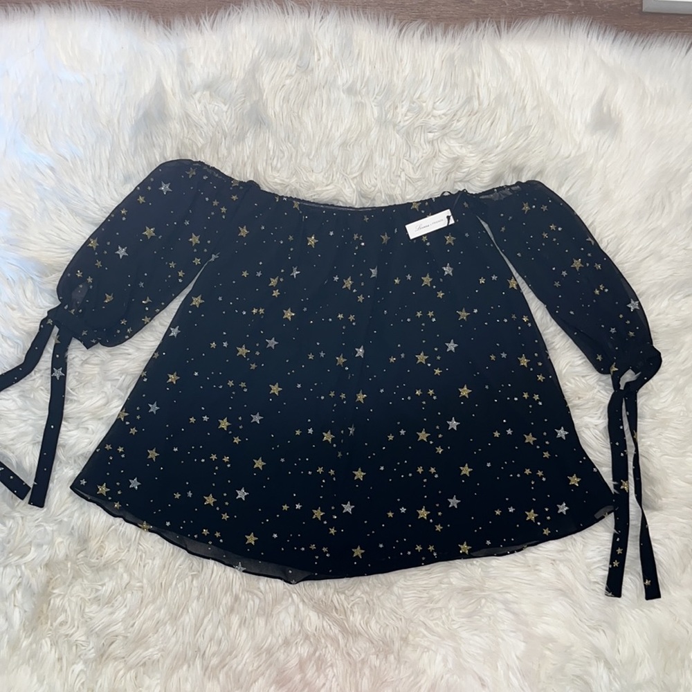 NWT Lovers + Friends Monique Dress ~ in Black & Gold - Picture 5 of 16